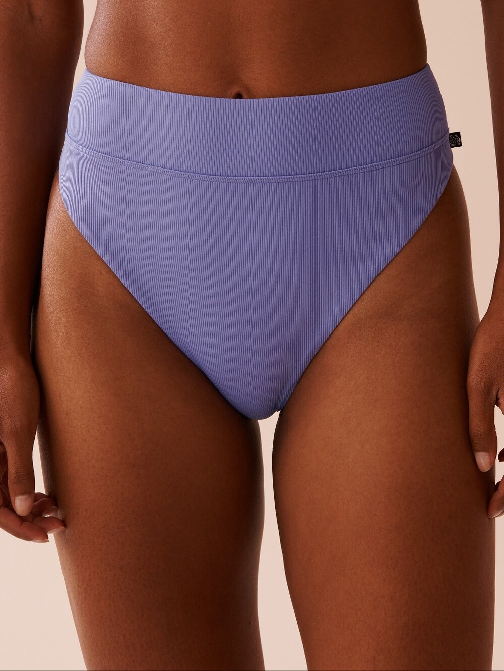 La Vie En Rose TEXTURED High Leg Brazilian Bikini Bottom - White